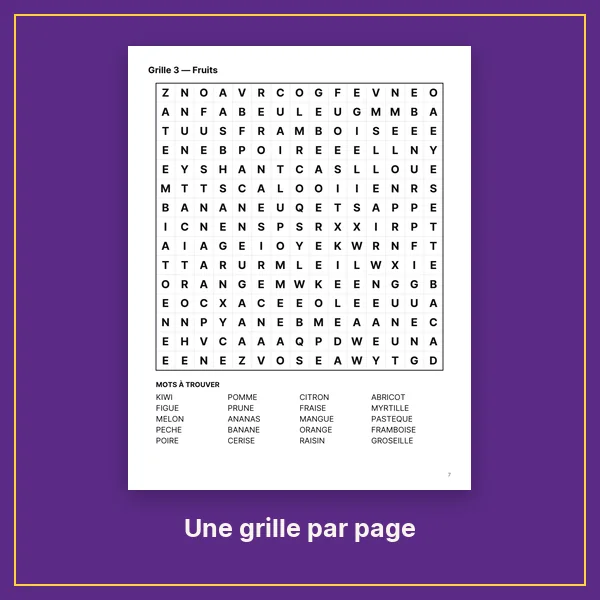 Une grille par page