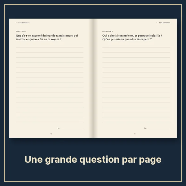 Une grande question par page