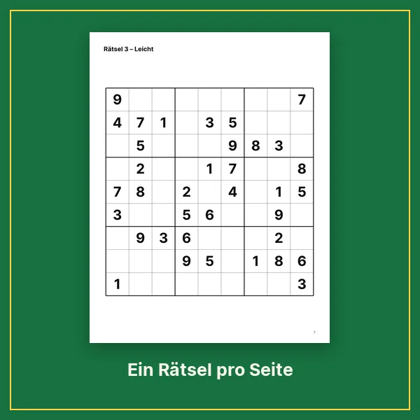 Ein Rätsel pro Seite
