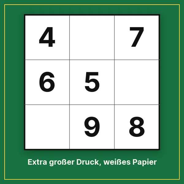 Extra großer Druck, weißes Papier